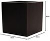 Pflanzkübel Blumenkübel Blumentopf Fiberglas Quadrat LxBxH 60 x 60 x 60 cm elegant schwarz-matt. Bild 3