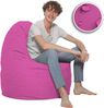 HomeIdeal - Sitzsack XXL Bodenkissen für Erwachsene & Kinder - Geeignet für Gaming oder Entspannen - Indoor wie Outdoor da er Wasserfest ist - mit EPS Perlen, Farbe:Rosa, Größe:XXXL Bild 5