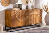 riess-ambiente Sideboard SCORPION 140cm braun, Massivholz · Metall · Kommode · 3D Schnitzereien · Wohnzimmer Bild 2