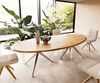 Esstisch Edge Oval 280x130x2,5 Eiche Natur Estelar rund Edelstahl Flow-Edge Bild 2