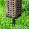 Esotec Solarleuchte Rattan, 3500K warmweiß, Höhe 50 cm, Gartenleuchte Bild 3
