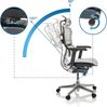 hjh OFFICE Bürostuhl ERGOHUMAN I Netz ergonomischer Bürosessel mit Flexibler Lordosenstütze, Hellgrau, 652275 Bild 4