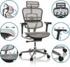 hjh OFFICE Bürostuhl ERGOHUMAN I Netz ergonomischer Bürosessel mit Flexibler Lordosenstütze, Hellgrau, 652275 Bild 5