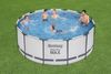 Bestway Steel Pro MAX Frame Pool Komplett-Set mit Filterpumpe Ø 366x122 cm, lichtgrau, rund, Grau Bild 2