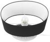 'Nasva' Tischlampe Silber / Schwarz Keramik 51 cm Stoffschirm Schwarz Kugelfuß Kabel mit Schalter Modern Glamourös Bild 5