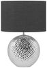 'Nasva' Tischlampe Silber / Schwarz Keramik 51 cm Stoffschirm Schwarz Kugelfuß Kabel mit Schalter Modern Glamourös Bild 1