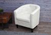Sessel Newport T810, Loungesessel Clubsessel Chesterfield, Kunstleder ~ weiß Bild 2
