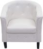 Sessel Newport T810, Loungesessel Clubsessel Chesterfield, Kunstleder ~ weiß Bild 5