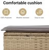 vidaXL 6-tlg. Garten-Sofagarnitur mit Kissen Beige Poly Rattan 3225786 Bild 4