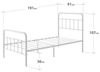 Zinus Florenz 90x190 cm – 30 cm hoch – Einzelbett – Plattform Bettgestell aus Metall mit Kopf- und Fußteil – Weiß Bild 2