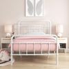 Zinus Florenz 90x190 cm – 30 cm hoch – Einzelbett – Plattform Bettgestell aus Metall mit Kopf- und Fußteil – Weiß Bild 1