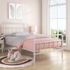 Zinus Florenz 90x190 cm – 30 cm hoch – Einzelbett – Plattform Bettgestell aus Metall mit Kopf- und Fußteil – Weiß Bild 3