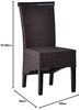 MiaMöbel Rattanstuhl 'Larissa' braun Massivholz, Rattan Mahagoni Modern Bild 2