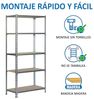 SimonRack Schwerlastregal, Lagerregal, 200 x 100 x 30 cm, Metallregal, Kellerregal, Biegestelle 150 kg, 5 Holzfachböden, Verzinkt/Holz - Maderclick Bild 5