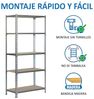 SimonRack Schwerlastregal, Lagerregal, 200 x 100 x 30 cm, Metallregal, Kellerregal, Biegestelle 150 kg, 5 Holzfachböden, Verzinkt/Holz - Maderclick Bild 4