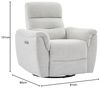 Vente-unique - BREVIO Sessel Stoff Grau - B 91 cm x H 101 cm x L 90 cm Bild 3