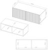 Lomadox Lowboard KEMPTEN-132, in weiß matt, 4-türig, Breite 200 cm, Rillenfront Bild 5