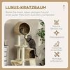 PawHut Kratzbaum Katzenbaum mit Katzenhaus, Katzenkratzbaum, Plüsch, Beige, 60B x 60T x 150H cm Bild 5