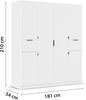rauch Drehtürenschrank Kleiderschrank Schrank Garderobe Wäscheschrank TICAO mit 2 Schubladen die in der Höhe variabel positioniert werden können MADE IN GERMANY Bild 3