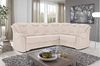 Cavadore Ecksofa Bansa mit Federkern / Polstercouch im klassischen Design / inkl. Bettfunktion / 265 x 94 x 215 / Mikrofaser Creme Bild 2