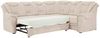 Cavadore Ecksofa Bansa mit Federkern / Polstercouch im klassischen Design / inkl. Bettfunktion / 265 x 94 x 215 / Mikrofaser Creme Bild 5