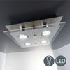 LED-Leuchtmittel B.K.Licht LED Deckenleuchte Nickel matt quadratisch 25cm 4 x 3W GU10 Bild 2