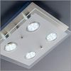 LED-Leuchtmittel B.K.Licht LED Deckenleuchte Nickel matt quadratisch 25cm 4 x 3W GU10 Bild 4