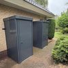 AXI Hector Premium Gartenschrank aus verzinktem Stahl - 1300 Liter Geräteschrank / Geräteschuppen aus Metall für den Garten mit Schrägdach & Schloss | Grau | Metall | 98 cm Bild 3
