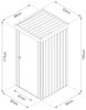 AXI Hector Premium Gartenschrank aus verzinktem Stahl - 1300 Liter Geräteschrank / Geräteschuppen aus Metall für den Garten mit Schrägdach & Schloss | Grau | Metall | 98 cm Bild 4