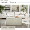 tectake Couchtisch Beistelltisch Lasley, Belastbarkeit 45 kg, 90 x 50 x 40 cm (1-St, 1 tlg), Markanter Couchtisch in stilvoller Travertinoptik Bild 4