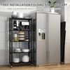 FOXSPORT Standregal mit Rollen (Zweierset), 2er-Set, Komplett-Set, Traglast von 20 kg pro Ebene, mit 5 Ablagen, Schwerlastregal, Küchenregal, 72x37x163cm Bild 2