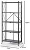 FOXSPORT Standregal mit Rollen (Zweierset), 2er-Set, Komplett-Set, Traglast von 20 kg pro Ebene, mit 5 Ablagen, Schwerlastregal, Küchenregal, 72x37x163cm Bild 3