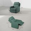 Nalui – Sessel Wohnzimmer, Fernsehsessel (77 x 87 x 98 cm) mit Verstellbarer Beinablage, Manueller Drucköffnung und Verstärkter Struktur. Relaxsessel mit Liegefunktion 160° | Grün Bild 3