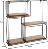 Atmosphera - Set aus 4 Wandregalen - Metall und Holz - Schwarz Bild 3