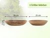 Amagohome Dekoteller Holzteller rund Obstteller Dekoschale H6cm modern schlicht Mangoholz m Bild 3