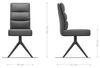 Drehstuhl Pela-Flex Strukturstoff Soft Grau Kreuzgestell breit Effektfinish Titan 360° drehbar Wippfunktion Taschenfederkern Bild 2