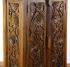 livasia Kommode Asiatischer Massivholz Schrank 55x35x100cm mit Rosenschnitzerei Bild 4