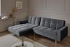 Jahnke ECKSOFA Chillax POSH Corner Samt Platingrau Bild 2