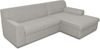 DOMO Collection Ecksofa Topper | moderne Couch in L-Form | kleine Polsterecke mit Schlaffunktion | Silber, 245 x 155 x 78 cm Bild 2
