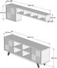 Dmora TV-Schrank Nair 160 x 35 x 56,2 cm Braun 6 Böden 4 Fächer Bild 3