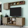 Dmora TV-Schrank Nair 160 x 35 x 56,2 cm Braun 6 Böden 4 Fächer Bild 5