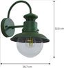 Lindby Außen-Wandleuchte Celinor, Metall, Grün IP44, 1 x 15 W LED Bild 5