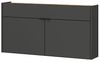 Lomadox Schuhschrank ABERDEEN-01 graphit mit Eiche Nb, ideal für schmale Flure, 110/57/22 cm Bild 3