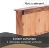 DESIGN DELIGHTS Wandregal WANDREGAL "NELIA", Mahagoni Holz, 62 cm, Küchenregal mit Schubladen Bild 5