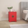 vidaXL Nachttisch Rot 38×28×52 cm Paulownia Holz 284074 Bild 2