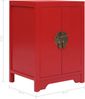 vidaXL Nachttisch Rot 38×28×52 cm Paulownia Holz 284074 Bild 3