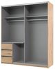 Schwebetürenschrank >Stade< in ARTISAN EICHE DEKOR / GRAPHIT - 168x198x63cm (BxHxT) Bild 3