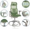 hjh OFFICE Profi Bürostuhl DYNAFIT II G Netz ergonomischer Drehstuhl mit Flexibler Lordosenstütze, Grün, 652283 Bild 5