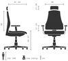 hjh OFFICE Profi Bürostuhl DYNAFIT II G Netz ergonomischer Drehstuhl mit Flexibler Lordosenstütze, Grün, 652283 Bild 3