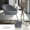 tectake Relaxsessel Cocktailsessel Centera, Belastbarkeit 120 kg, 83 x 73 x 82 cm, gepolstert, mit Bouclé- oder Samtbezug Bild 5